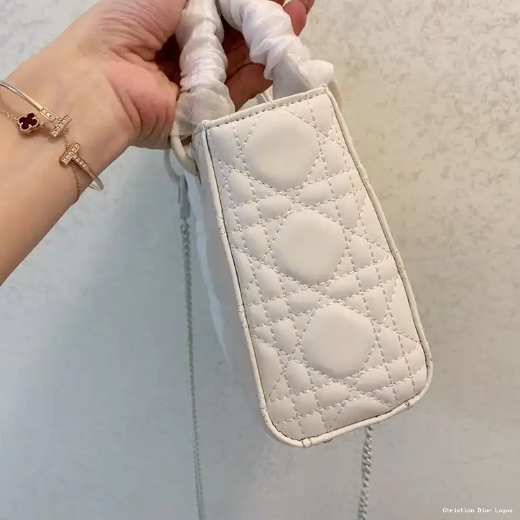 Cheap Dior White Cannage Ultramatte Lady Calfskin Bag Mini 0609 Luxury